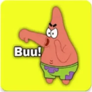😀 1254836c Patrick Star SpongeBob SquarePants Buu! dessin animé, Bob l'éponge, Patrick l'Étoile, drôle, bouh, autocollant whatsapp sticker