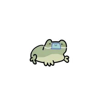 😀 4cd31214 กบ, การ์ตูน, หน้ากาก, น่ารัก, สัตว์ telegram sticker