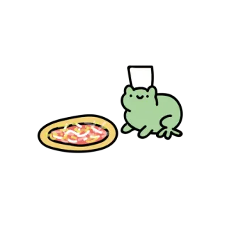 😀 78f50143 กบ, เชฟ, อาหาร, พาสต้า, การ์ตูน, น่ารัก, สัตว์ telegram sticker