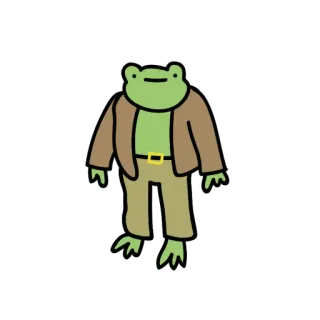 😀 952076a7 กบ, การ์ตูน, สัตว์, ตัวละคร, น่ารัก, สัตว์ครึ่งบกครึ่งน้ำ, สีเขียว telegram sticker