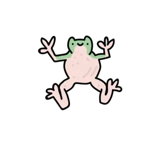 😀 b43d0ad6 กบ, สัตว์, การ์ตูน, สัตว์ครึ่งบกครึ่งน้ำ telegram sticker