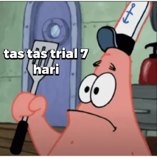 π 1372b3bb Patrick Star Spongebob Squarepants tas tas trial 7 hari patrick, spongebob, cartoon, trial, sad telegram sticker