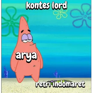 π 1ae4d89c Patrick Star Spongebob kontes lord arya retri indomaret patrick, spongebob, meme, cartoon telegram sticker