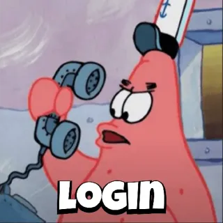 π e0e860b4 Patrick Star Spongebob Squarepants LOGIN cartoon, spongebob, patrick, login, phone telegram sticker