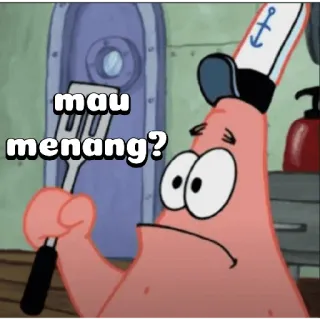 π fb4e59bb Patrick Star Spongebob Squarepants mau menang? cartoon, sponge, star, patrick, spongebob, sad, question telegram sticker