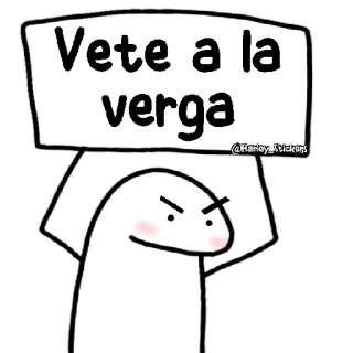😀 368e72ef Vete a la verga espagnol, offensant, insulte, flork, autocollant whatsapp sticker