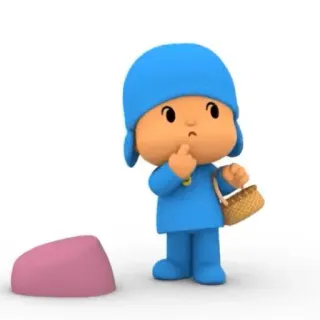 😀 59831e38 Pocoyo pocoyo, kartun, anak, karakter, biru, berpikir whatsapp sticker