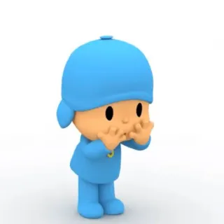 😀 7a39674f Pocoyo pocoyo, kartun, karakter, biru, anak, acara TV whatsapp sticker
