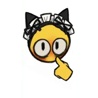😀 460fc526 絵文字, 猫耳, メイド, かわいい, カワイイ, ステッカー telegram sticker
