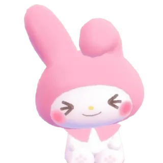 😀 e31e7826 My Melody sanrio, kawaii, mignon, rose, lapin telegram sticker