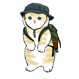 😀 cee1b905 gatto, escursionismo, zaino, animale, carino, viaggio, animale domestico whatsapp sticker