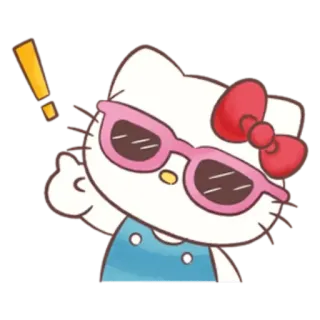 😀 2f859c65 Hello Kitty Cartoon, Kawaii, Katze, Süß, Brille, Schleife whatsapp sticker