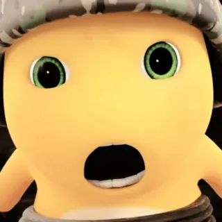 😀 03b21497 surpreso, desenho animado, amarelo, personagem whatsapp sticker