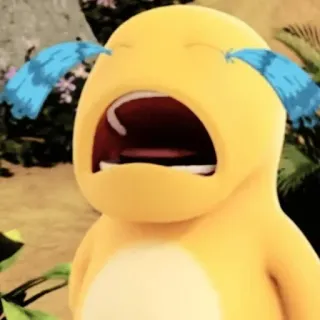 😀 8de194bf chorando, triste, amarelo, desenho animado whatsapp sticker