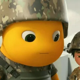 😀 9b239add militar, soldado, desenho animado, uniforme, capacete whatsapp sticker