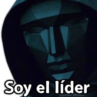 😀 bcab7813 Soy el líder leader, mask, spanish telegram sticker