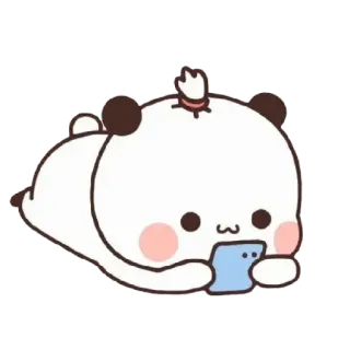 😀 1960dd78 panda, niedlich, liegend, handy, tier, kawaii whatsapp sticker