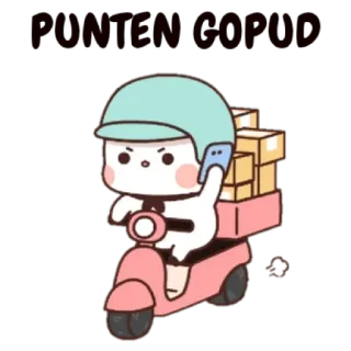 😀 440c63f5 PUNTEN POPOP Lieferung, Roller, Kartons, süß, Cartoon whatsapp sticker