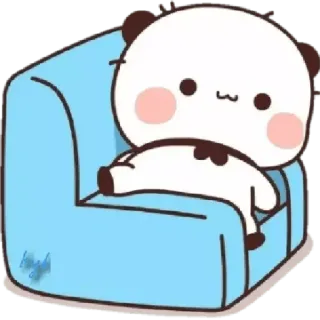 😀 726aab87 Panda, Couch, Süß, Cartoon, Entspannend, Chillen whatsapp sticker