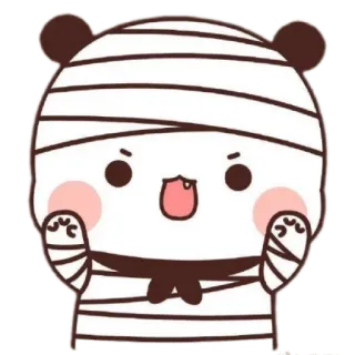 😀 e393aef9 Cartoon, Figur, Niedlich, Panda, Eingewickelt, Verband whatsapp sticker