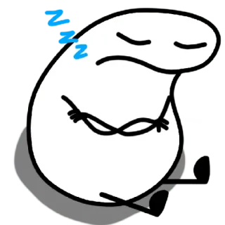 😀 dc909466 tidur, kantuk, lelah, kartun, zzz, tidur siang whatsapp sticker