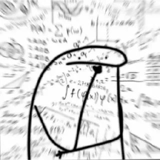😀 803145b8 florkofcows, denken, mathe, gestresst, meme whatsapp sticker