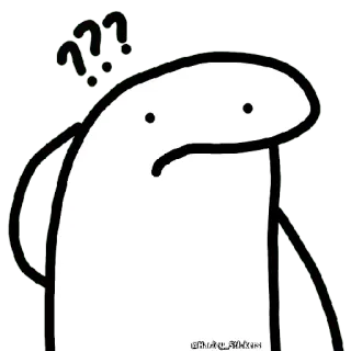 😀 259cfe5a pregunta, confundido, monigote, dibujo animado telegram sticker