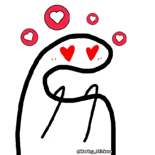 😀 ba7c95f8 amor, corazones, lindo, dibujos animados, pegatina telegram sticker