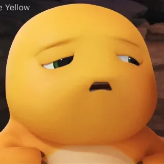😀 2d975613 สีเหลือง, ตัวละคร, เศร้า, ตา, การ์ตูน, สีหน้า, สีเหลือง telegram sticker