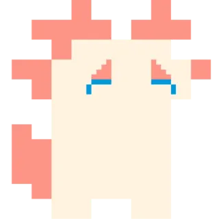 😀 516e20e7 axolotl, pixel art, carino, adesivo, 8-bit, animale whatsapp sticker