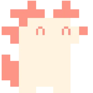 😀 93693973 Pixel art, Assolotto, Carino, Animale, Kawaii, Sticker, Illustrazione whatsapp sticker