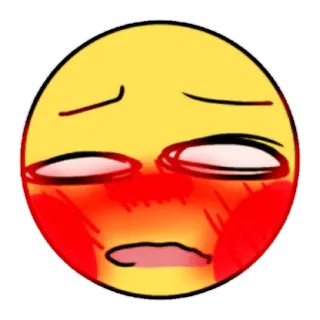 😀 38dfc041 Эмодзи, Смущенный, Краснеющий, Выражение telegram sticker