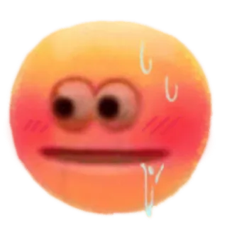 😀 70cc0b04 Эмодзи, Пот, Нервный, Краснеть, Реакция, Лицо telegram sticker