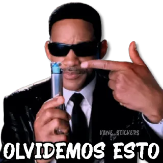 😀 8db05562 Men In Black OLVIDEMOS ESTO homens de preto, will smith, esquecer, neuralizador, filme, agente j telegram sticker