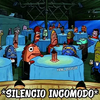 😀 efe3e1db *SILENCIO INCOMODO* Spongebob, silêncio, constrangedor, Siri Cascudo, peixe telegram sticker