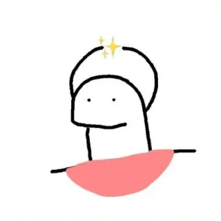 😀 268d5642 cartoon, character, stick figure, sparkles telegram sticker