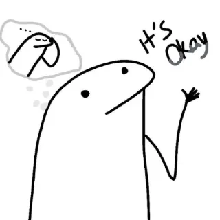 😀 c6150e42 It's Okay meme, stick figure, comfort, wholesome telegram sticker