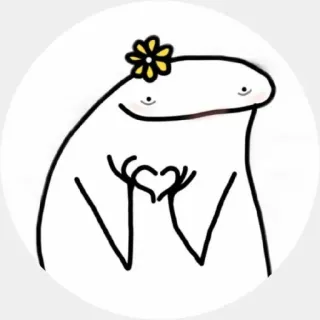 😀 cc62c82d sticker, character, cute, heart, flower telegram sticker