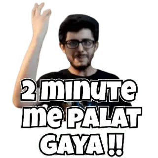 😀 5a5cb8b6 2 minute me PALAT GAYA !! CarryMinati, Ấn Độ, Meme, Hài hước, Vui nhộn telegram sticker
