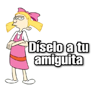 😀 1f6821c9 Helga Pataki Hey Arnold! Díselo a tu amiguita Cartoon, Helga, Hey Arnold, Spitzname, Spanisch telegram sticker