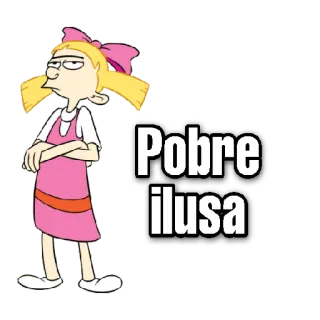 😀 384bf80d Helga Pataki Hey Arnold! Pobre ilusa Cartoon, Animation, Nickelodeon, Helga, Helga Pataki, Hey Arnold, arme Träumerin telegram sticker