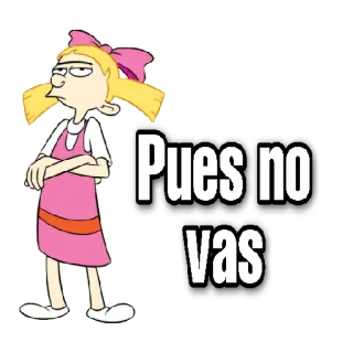 😀 53dcd4b5 Helga Pataki Hey Arnold! Pues no vas Cartoon, Helga Pataki, frech, Spanisch, Hey Arnold, Nicktoons, Nickelodeon telegram sticker
