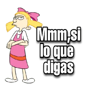 😀 57a9c5be Helga Pataki Hey Arnold! Mmm, si lo que digas Cartoon, Sarkasmus, Einstellung, Abweisend telegram sticker