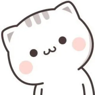 🧉 5d38f2f3 кот, милый, стикер, кавай, животное, белый telegram sticker