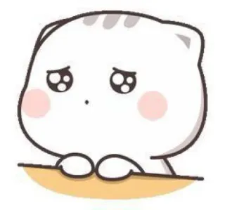 🧉 68b6e050 кот, милый, каваи, грустный, очаровательный, мультик, стикер telegram sticker