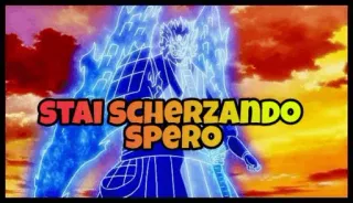 😕 53a38600 STAI SCHERZANDO SPERO italiaans, tekst, zin, cartoon telegram sticker