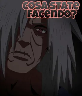 🤨 85a0cbc1 COSA STATE FACENDO? Naruto, Anime, Madara, Schurk, Italiaans telegram sticker