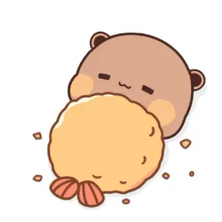 🍄 5dd0ba61 gấu, mochi, đồ ăn, dễ thương, sticker, kawaii telegram sticker