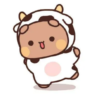 🍄 d0596743 Hoạt hình, Dễ thương, Động vật, Bò, Nhãn dán, Kawaii, Vui nhộn telegram sticker