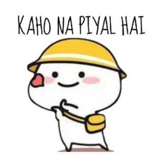 💖 0a2d73fd KAHO NA PIYAL HAI cartoon, indian, hindi, kawaii whatsapp sticker